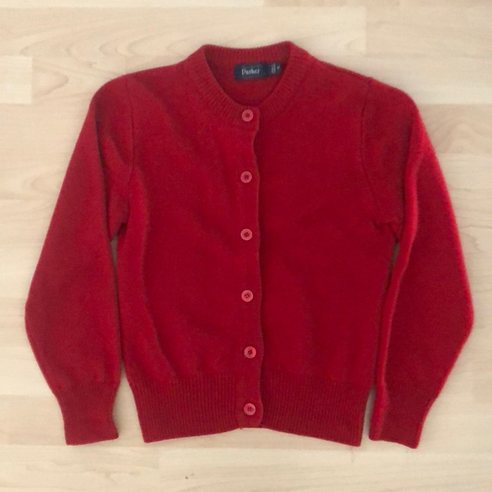 Parker Uniform Red Cardigan